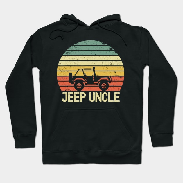 Jeep Uncle Vintage Jeep Retro Jeep Sunset Jeep Jeep Papa Jeep Men Hoodie by Liza Canida